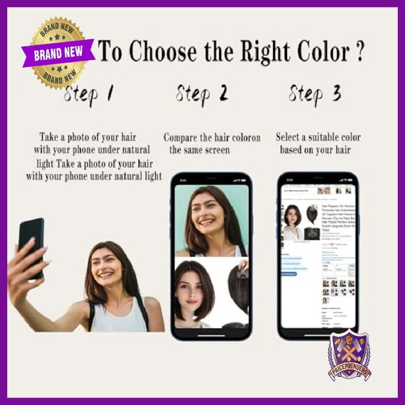 15 Inch Synthetic Hair Topper with Bangs for Thinning Hair Coverage - Picture 3 of 7